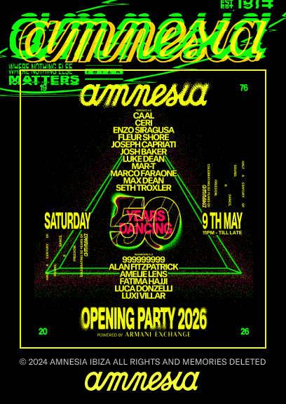 Amnesia Opening Party 2026