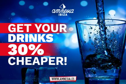 Get your drinks 30% cheaper!