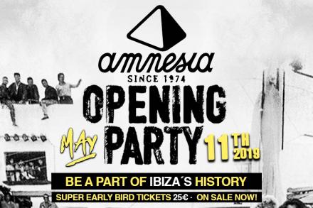 Amnesia Opening Early Bird Tickets at 25€