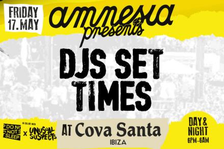 Amnesia Presents x DNS Set Times - Cova Santa